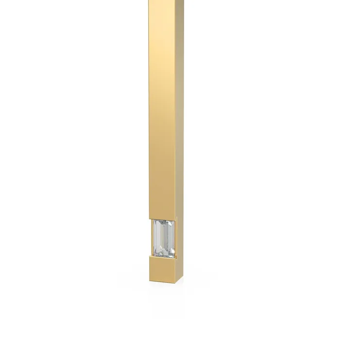 Jalvi Co Charm Necklaces Baguette Diamond Bar Charm Pendant 14k 18k Solid Gold Pendant Diamond Pendant Long Diamond Charm