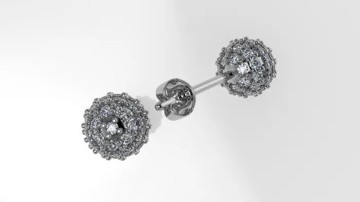 Jcm 21 jewelry Earrings 14k Gold Earrings with 106 DIAMONDS STT Prongs Push Back