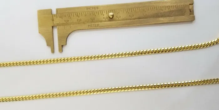 ladies 14k Yellow Gold Necklace Chain Women Cuban link 4mm 18 Box Lock globalwatches10 Necklaces
