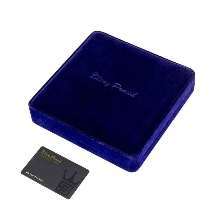 Necklaces Bling Proud Bling Proud Deluxe Jewelry Necklace Box Royal Blue