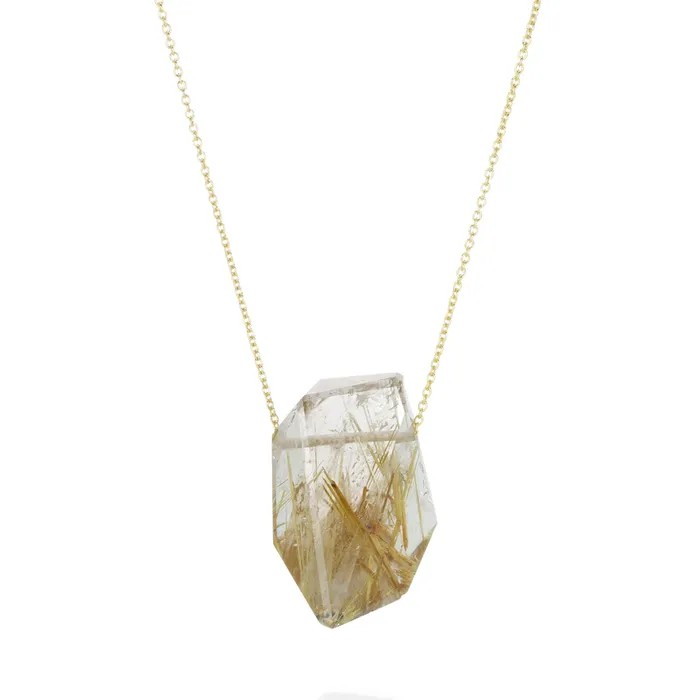 Necklaces Margaret Solow Rutilated Quartz Crystal Necklace