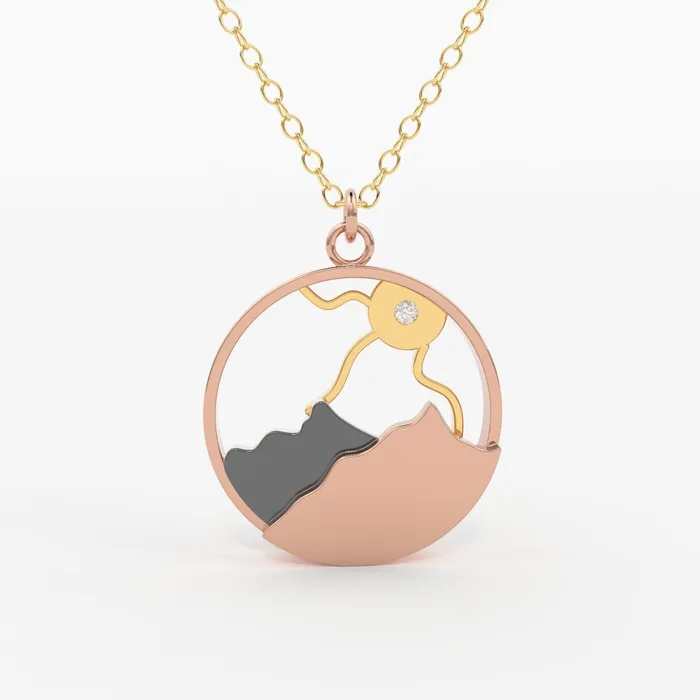 Necklaces Mountain Necklace Gift for her 14k Diamond Necklace for Woman Outdoor Wanderlust Jewelry Diamond Mountain Necklace Sun Necklace Jalvi Co Necklaces Mountain Necklace Gift for her 14k Diamond Necklace for Woman Outdoor Wanderlust Jewelry Diamond Mountain Necklace Sun Necklace Jalvi Co