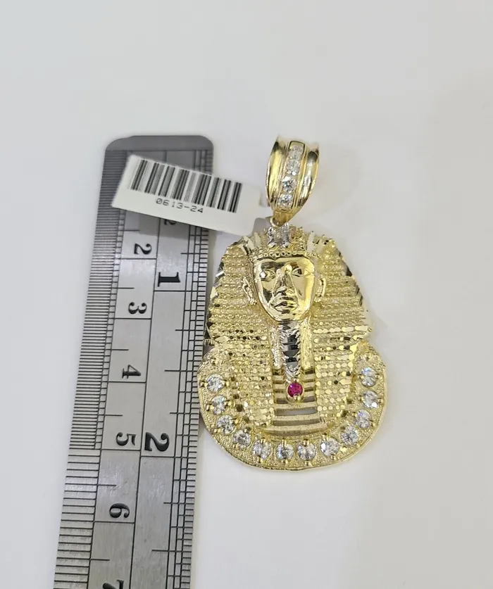 Necklaces Real 10k Rope Chain Pharaoh Charm Set 7mm 1826 Inch Necklace Yellow Gold Globalwatches10
