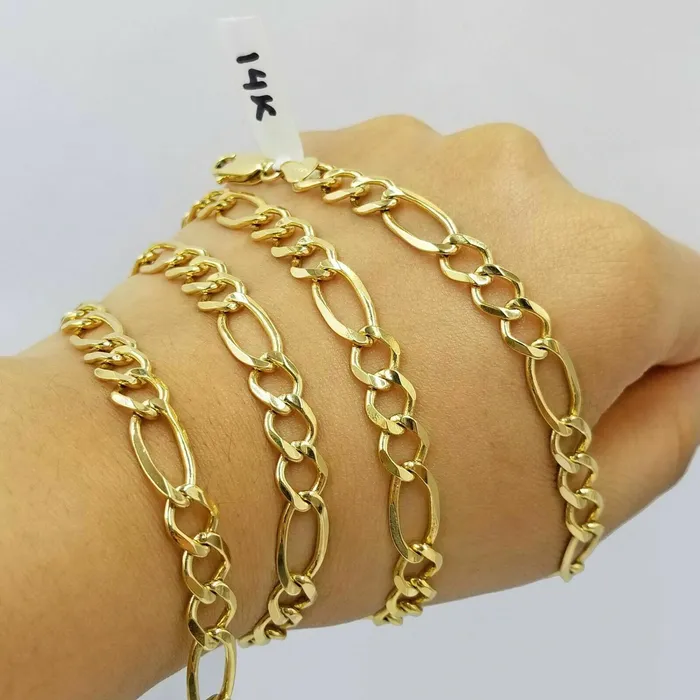 Necklaces Real 14k Yellow Gold Figaro Chain Solid 14kt 24 26 28 100 Authentic Necklace Gold and Diamond Necklaces Real 14k Yellow Gold Figaro Chain Solid 14kt 24 26 28 100 Authentic Necklace Gold and Diamond