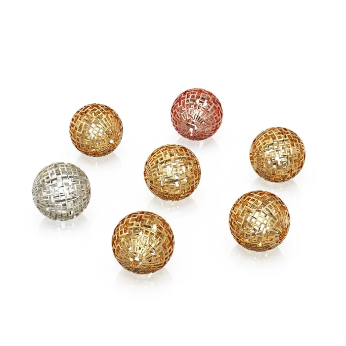 PreStyled Sets Jalvi Co 13mm Strong and Beautiful Geometric Solid Gold 14k 18k Handmade Gold Spacer Bead Jewelry Making Supply