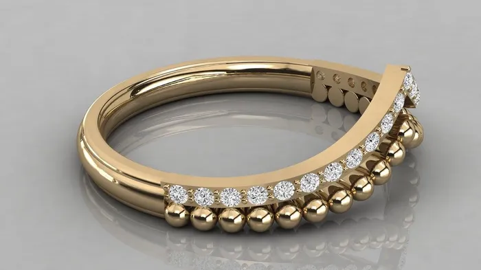 Round Diamond Band in 14k Gold Brilliant Diamond Ring Gold Band White Diamond Ring Brilliant Diamond Wedding Band Jalvi Co Rings